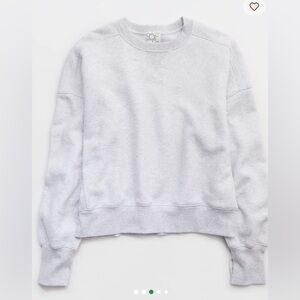 Offline by Aerie Light Grey Crewneck Sweatshirt - Women's Casual Pullover